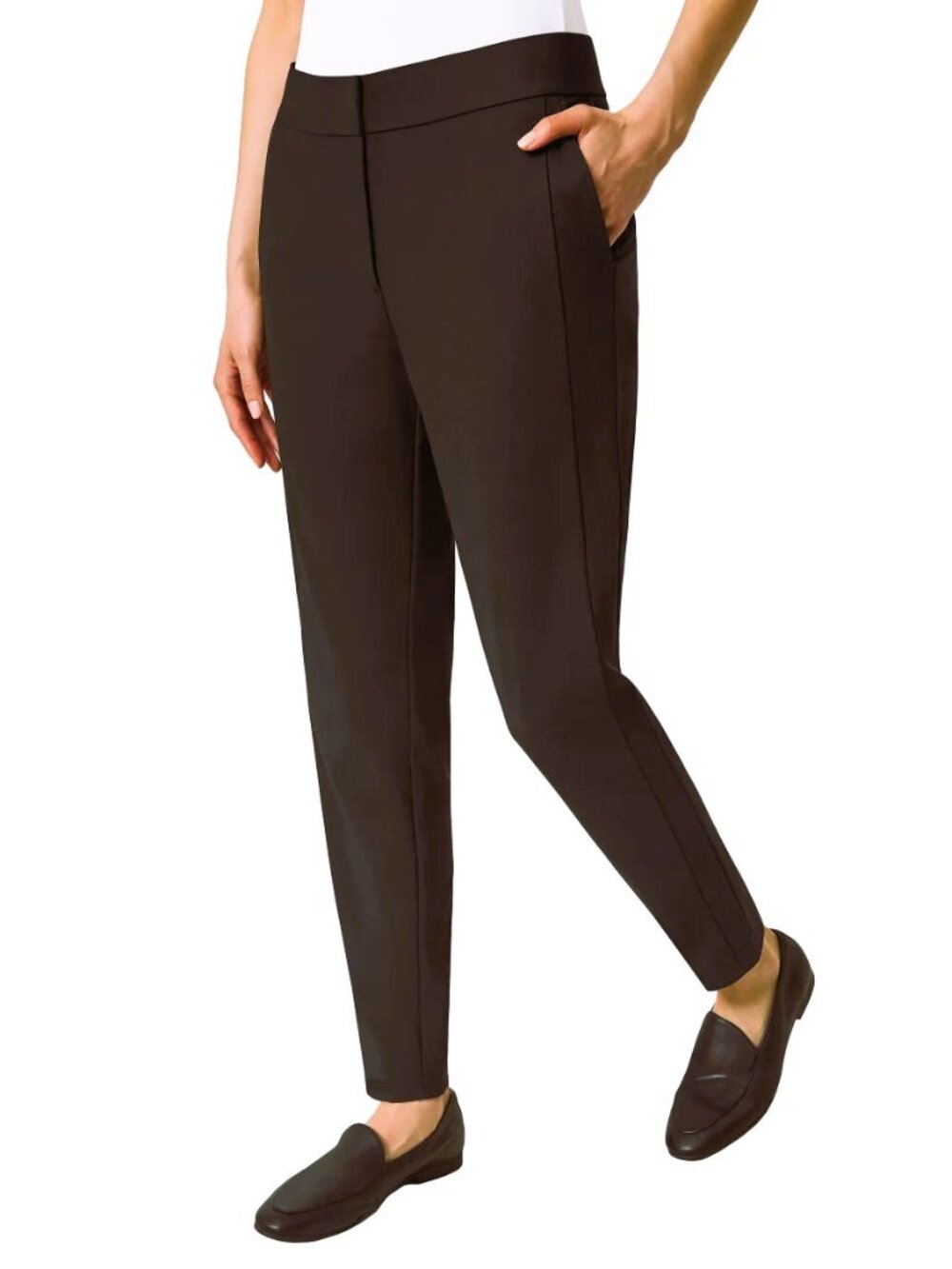 Modern Ambition Slim Dark Brown Travel Pants (Sz 4)